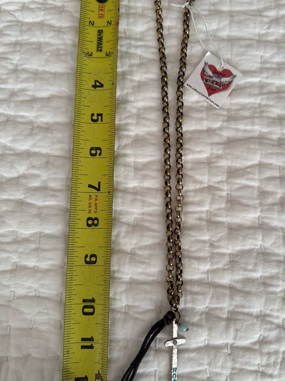 Boho Cross Pendant Necklace in Antique Gold - Unbranded - Johnny and June